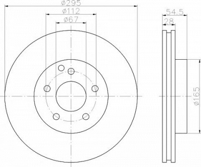 HELLA PAGID 8dd355108781 -  Тормозной диск